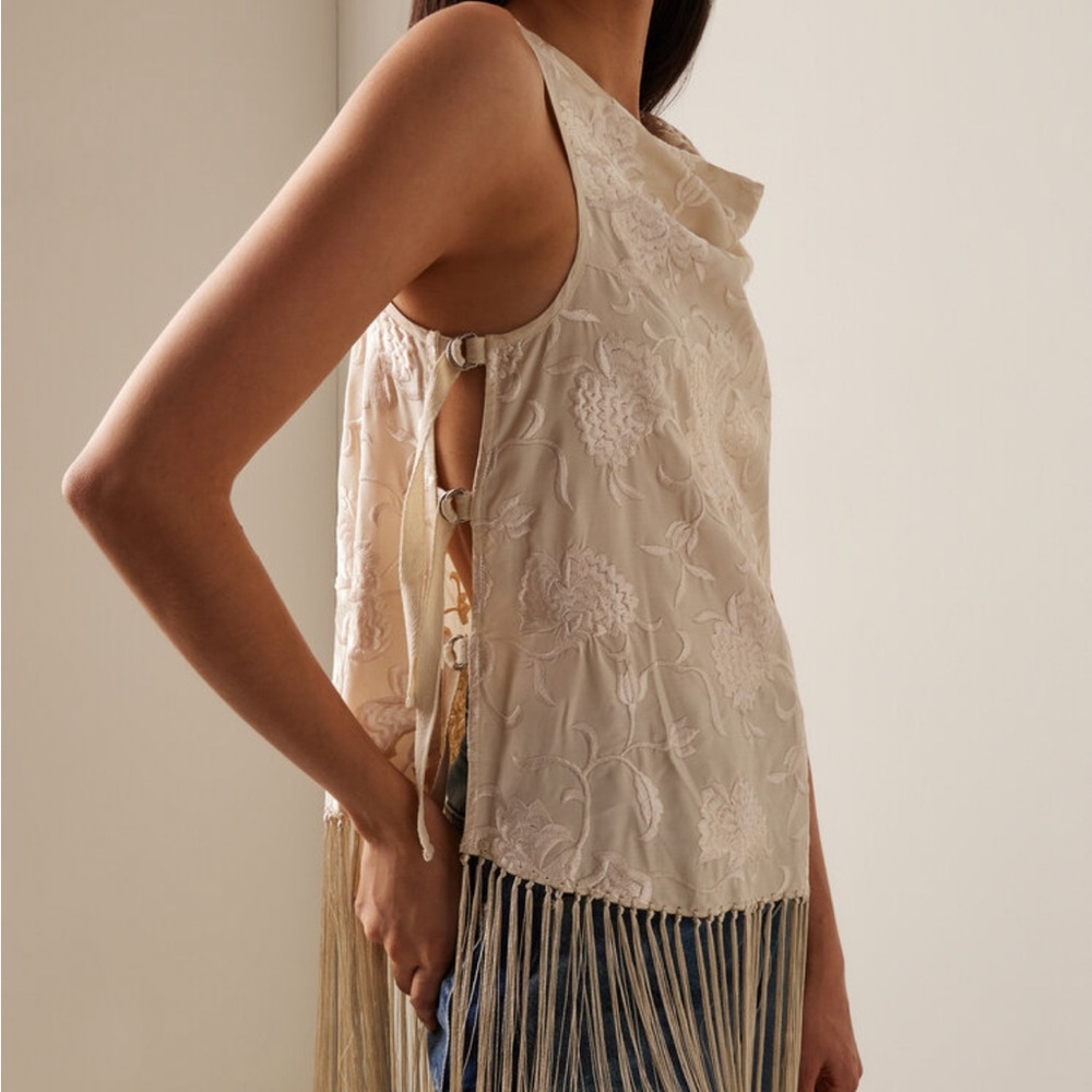 Sea New York Cream Floral Embroidered Blouse